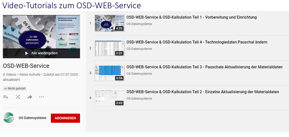 OSD Video Tutorial